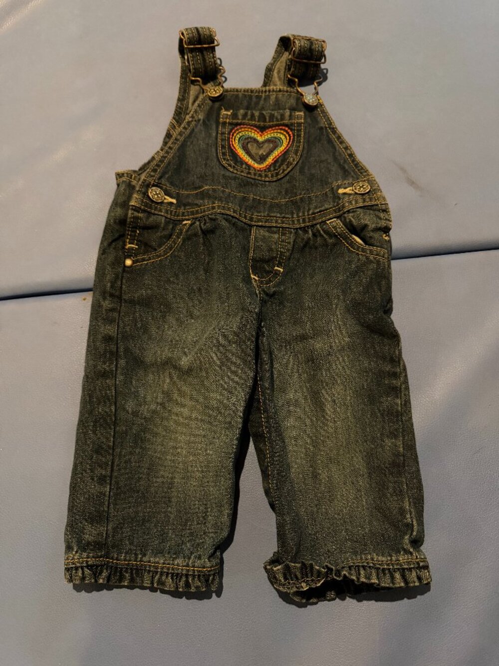6 months Osh kosh bgosh vestbak jean overalls